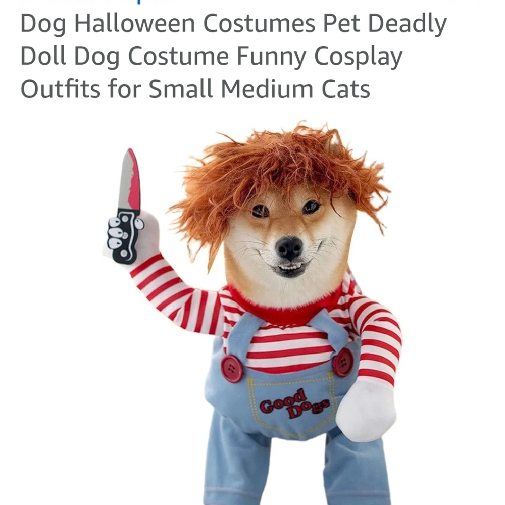 Good Dogs Striped Costume with Overalls‎ NWT